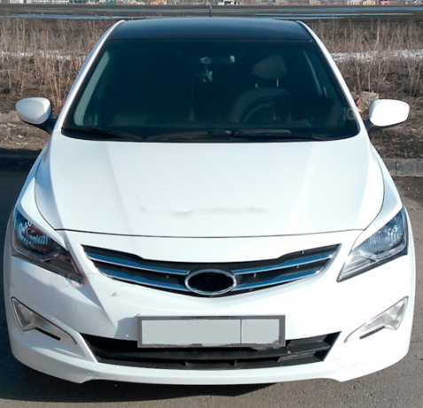 Накладки на фары (реснички) для Hyundai Solaris HS-1 рестайлинг (2014-2016) купить недорого с доставкой в Апатиты