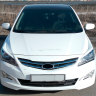 Накладки на фары (реснички) для Hyundai Solaris HS-1 рестайлинг (2014-2016) купить недорого с доставкой в Апатиты