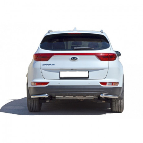 Защита заднего бампера «Уголки» (d51) для Kia Sportage (2016-н.в.)(Окрашенное) купить недорого с доставкой в Апатиты