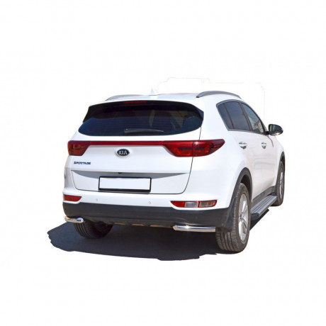 Защита заднего бампера «Уголки» (d51) для Kia Sportage (2016-н.в.)(Окрашенное) купить недорого с доставкой в Апатиты