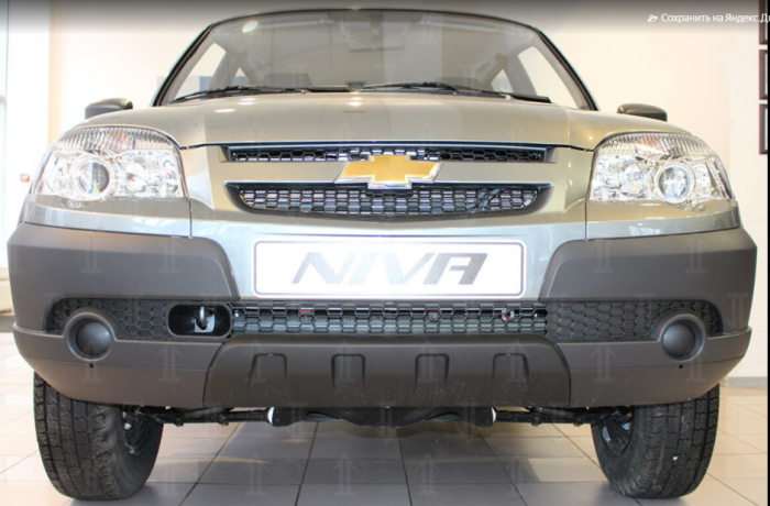 Защита радиатора "Standart" B@3 2123 "Chevrolet Niv@" чёрная купить недорого с доставкой в Апатиты