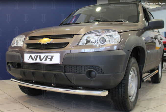 Защита радиатора "Standart" B@3 2123 "Chevrolet Niv@" чёрная купить недорого с доставкой в Апатиты