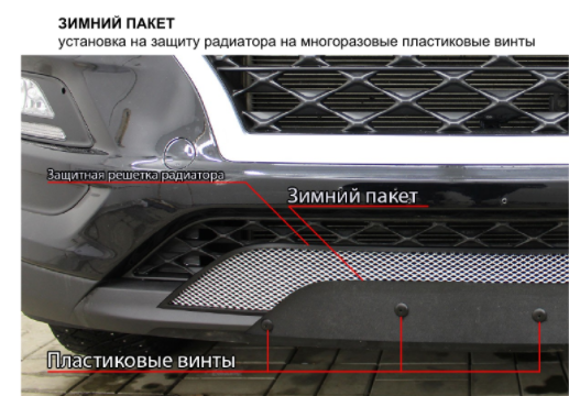 Зимняя защита радиатора "PREMIUM" Volvo V40 Cross Country I (2012-2016) купить недорого с доставкой в Апатиты