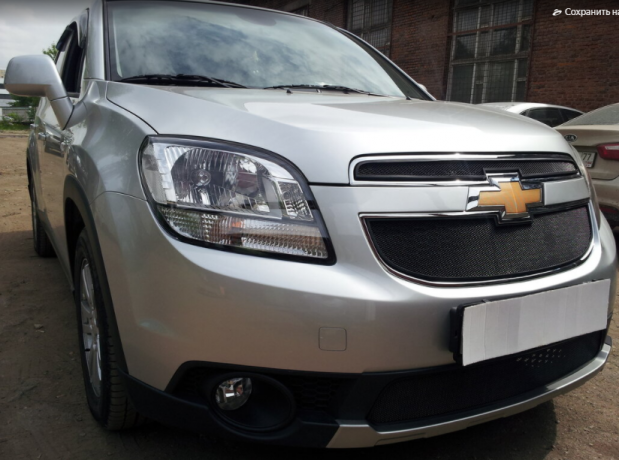 Защита радиатора "Standart" Chevrolet Orlando (2009-2015) верх, чёрная купить недорого с доставкой в Апатиты