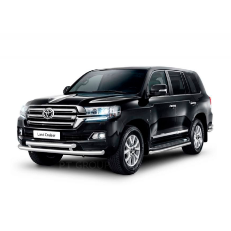 Защита переднего бампера двойная d63/63мм (НПС) Toyota Land Cruiser 200 (2014-н.в.) купить недорого с доставкой в Апатиты
