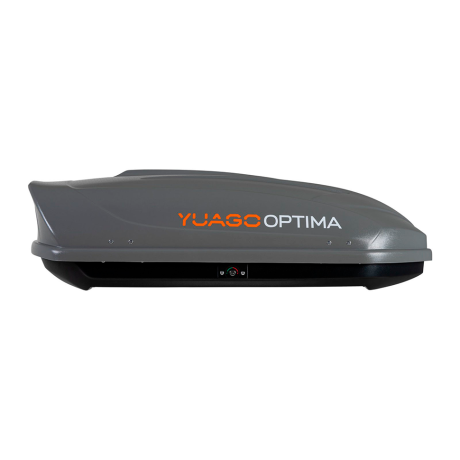 Автобокс YUAGO OPTIMA (тиснение) (EuroLock), серый, 390л купить недорого с доставкой в Апатиты