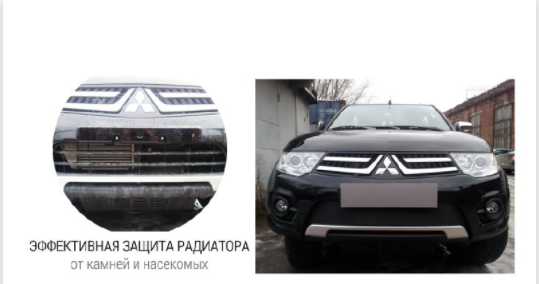 защита радиатора "standart" l@da x-ray, XR@Y cross верх, чёрная купить недорого с доставкой в Апатиты