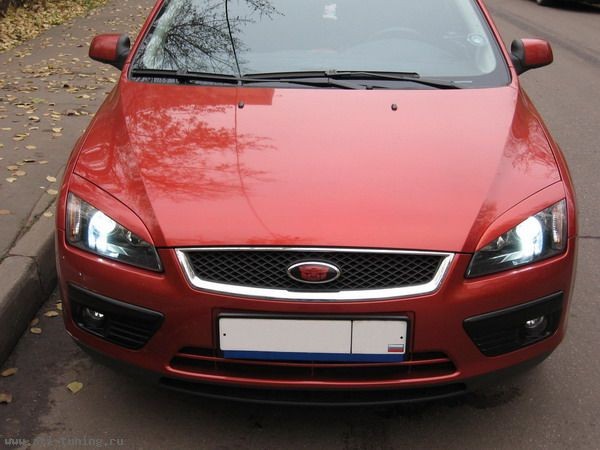Накладки на фары (реснички) широкие var №2 для Ford Focus 2 (2004-2008) купить недорого с доставкой в Апатиты