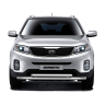 Защита переднего бампера двойная d63/51мм (НПС) KIA Sorento (2014-2020 г.в.) купить недорого с доставкой в Апатиты
