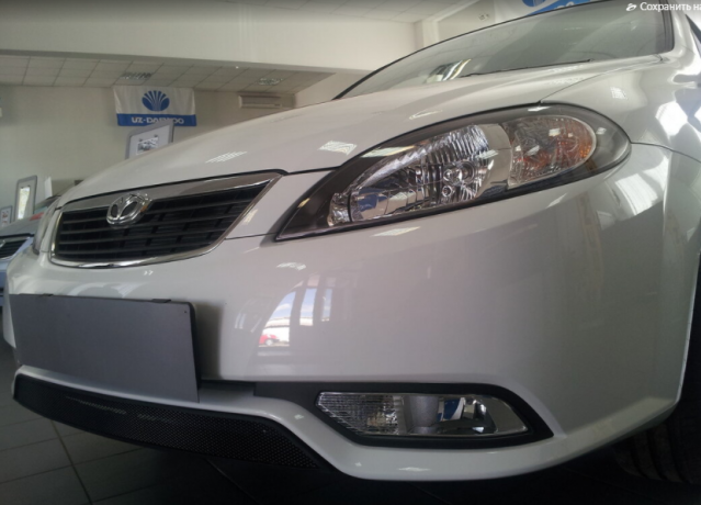 Защита радиатора "Standart" Daewoo Gentra чёрная купить недорого с доставкой в Апатиты