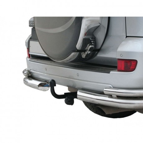 Защита заднего бампера «Уголки двойные» (d76) для Toyota Land Cruiser Prado 120 (2002-2009)(Окрашенное) купить недорого с доставкой в Апатиты