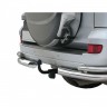 Защита заднего бампера «Уголки двойные» (d76) для Toyota Land Cruiser Prado 120 (2002-2009)(Окрашенное) купить недорого с доставкой в Апатиты