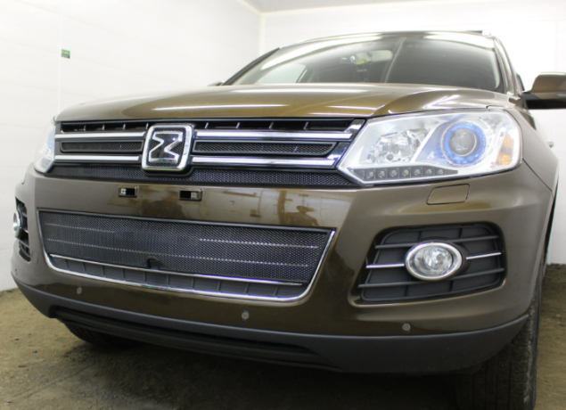 Защита радиатора "Standart" Zotye T600 (2014-2021) верх, чёрная купить недорого с доставкой в Апатиты