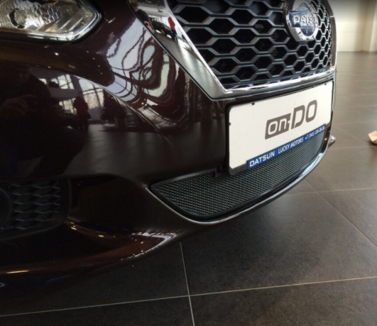 Защита радиатора "Standart" Datsun on-Do (2014-н.в.) чёрная купить недорого с доставкой в Апатиты