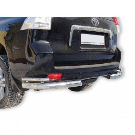 Защита заднего бампера «Уголки двойные» (d76) для Toyota Land Cruiser Prado 150 (2009-н.в.)(Окрашенное) купить недорого с доставкой в Апатиты