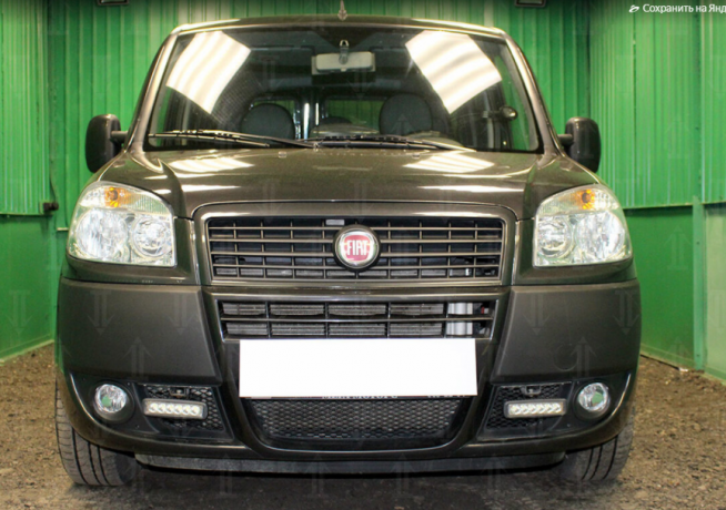 Защита радиатора "Standart" Fiat Doblo (2005-2016) чёрная купить недорого с доставкой в Апатиты