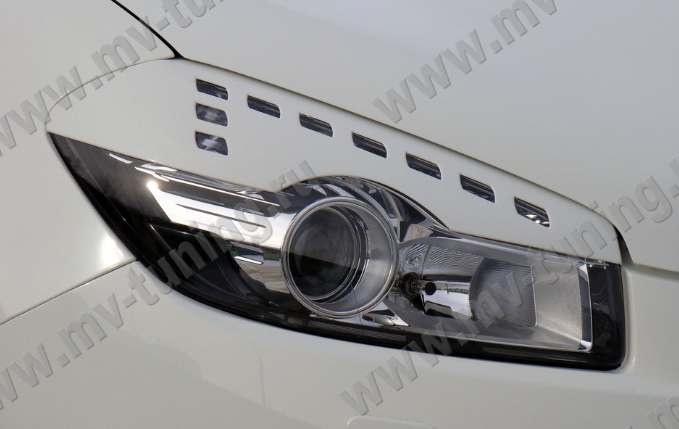 Накладки на фары (реснички) для Nissan Qashqai (2010-2013) купить недорого с доставкой в Апатиты