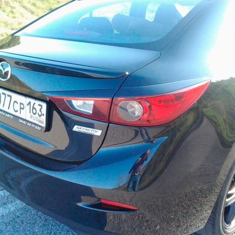 Накладки на задние фары (реснички) "Самурай" (4 части) для Mazda 3 (2013-2019) купить недорого с доставкой в Апатиты