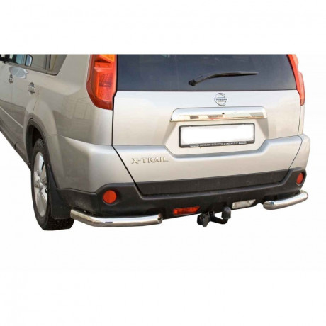 Защита заднего бампера «Уголки» (d63,5) для Nissan X-Trail (2007-2015)(Окрашенное) купить недорого с доставкой в Апатиты