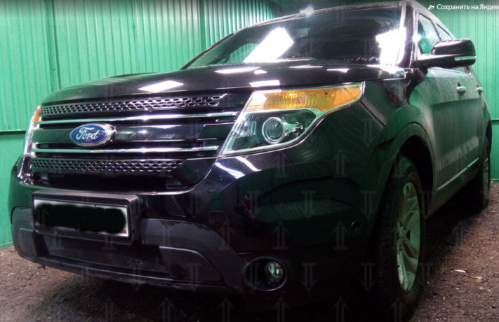 Защита радиатора "Standart" Ford Explorer (2010-2016) чёрная купить недорого с доставкой в Апатиты