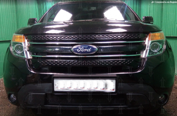 Защита радиатора "Standart" Ford Explorer (2010-2016) чёрная купить недорого с доставкой в Апатиты
