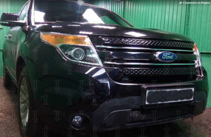Защита радиатора "Standart" Ford Explorer (2010-2016) чёрная купить недорого с доставкой в Апатиты