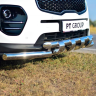 Защита переднего бампера двойная с зубьями d63/63мм KIA Sportage (2016-н.в.) купить недорого с доставкой в Апатиты