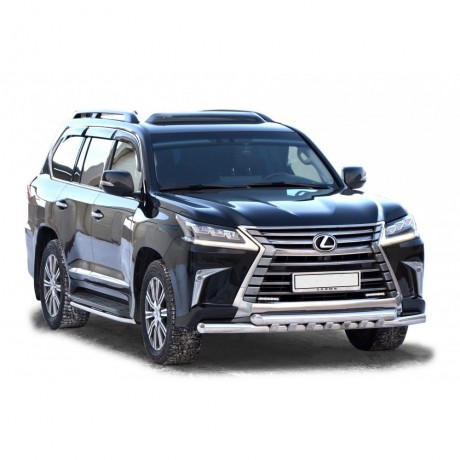 Защита переднего бампера «Труба двойная» (d76) для Lexus LX 450d (2016-н.в)(Окрашенное) купить недорого с доставкой в Апатиты