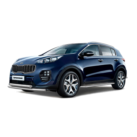 Защита переднего бампера двойная d63/63мм (НПС) KIA Sportage (2016-н.в.) купить недорого с доставкой в Апатиты