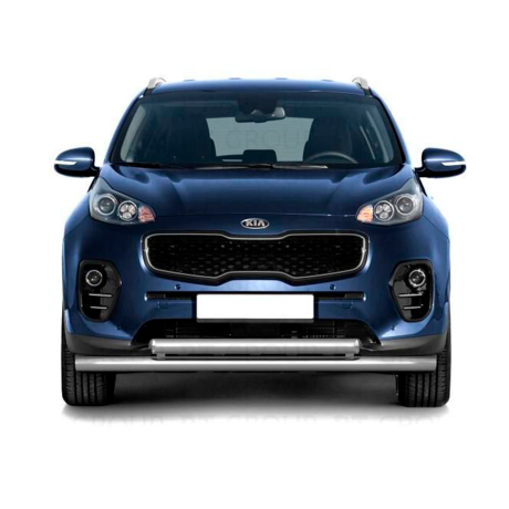 Защита переднего бампера двойная d63/63мм (НПС) KIA Sportage (2016-н.в.) купить недорого с доставкой в Апатиты