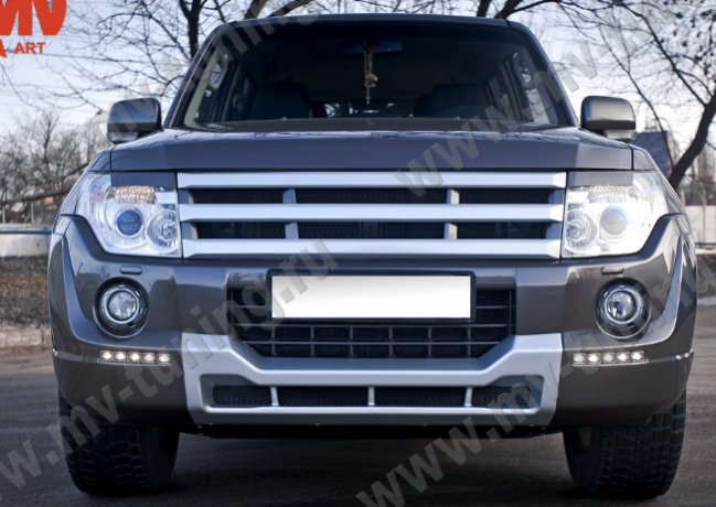 Накладки на фары (реснички) для Mitsubishi Pajero 4 (2006-2015) купить недорого с доставкой в Апатиты
