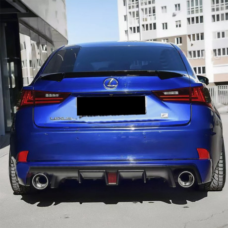 Диффузор заднего бампера №2 (с килями и стоп сигналом) для Lexus IS III (2013-2022) купить недорого с доставкой в Апатиты
