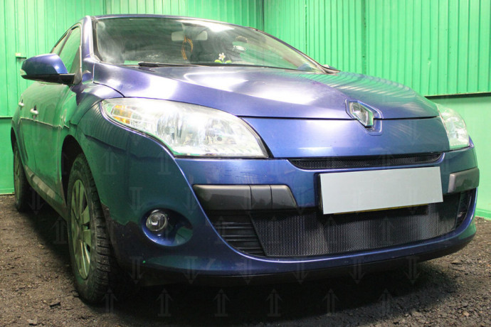 Защита радиатора "Standart" Renault Megane (2008-2012) низ, чёрная купить недорого с доставкой в Апатиты