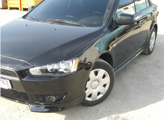 Накладки на пороги "2.0" для Mitsubishi Lancer X (2007-2016) купить недорого с доставкой в Апатиты