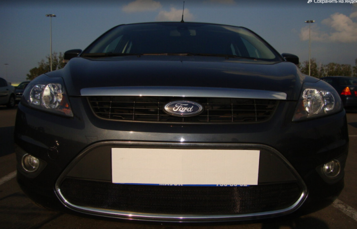 Защита радиатора "Standart" Ford Focus II рестайлинг (2007-2011) чёрная купить недорого с доставкой в Апатиты