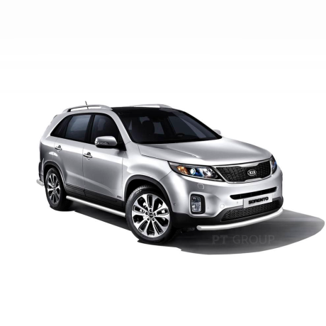 Защита переднего бампера одинарная d63мм (НПС) KIA Sorento (2014-2020 г.в.) купить недорого с доставкой в Апатиты
