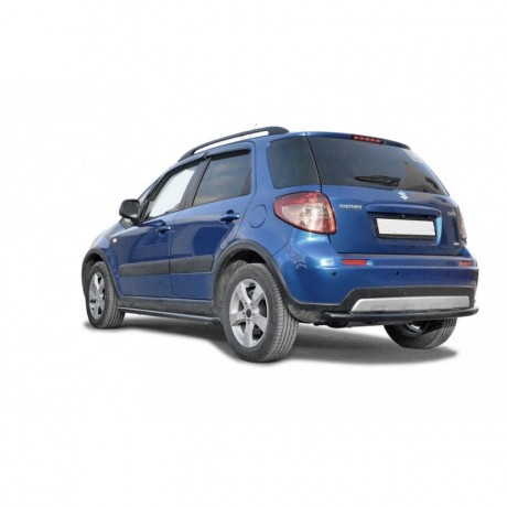 Защита заднего бампера «Труба» (d76) для Suzuki SX4 Classic рестайлинг (2009-2014)(Окрашенное) купить недорого с доставкой в Апатиты