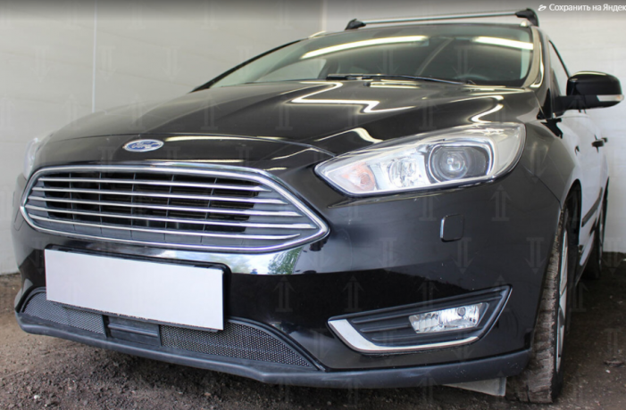 Защита радиатора "Standart" Ford Focus III рестайлинг (2014-2019) под датчик ACS+ASLD, чёрная купить недорого с доставкой в Апатиты
