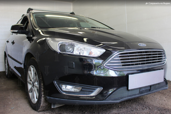 Защита радиатора "Standart" Ford Focus III рестайлинг (2014-2019) под датчик ACS+ASLD, чёрная купить недорого с доставкой в Апатиты