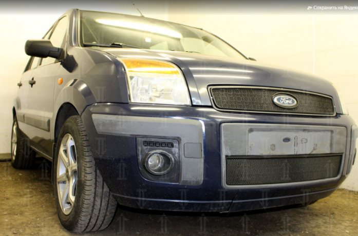 Защита радиатора "Standart" Ford Fusion (2005-2012) верх, чёрная купить недорого с доставкой в Апатиты