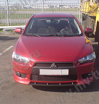 Зубатка - вставка между передними клыками для Mitsubishi Lancer X (2007-2016) купить недорого с доставкой в Апатиты
