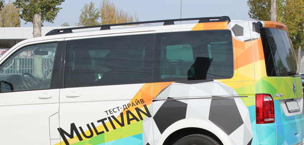 Рейлинги  для Volkswagen Multivan, Caravelle, California, Transporter (2003-20220) с удлиненной базой Серый купить недорого с доставкой в Апатиты