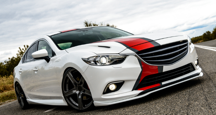 Сплиттер передний под стандартный бампер для Mazda 6 (2013-н.в.) купить недорого с доставкой в Апатиты