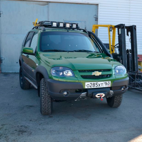 Защита порогов для Chevrolet Niv@ SE (не окрашенная) купить недорого с доставкой в Апатиты