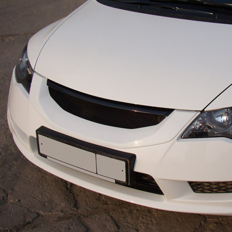 Решетка радиатора (сетка в комплекте) "MUGEN Style" для Honda Civic 4D (рестайл)(2009-2012) купить недорого с доставкой в Апатиты