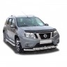 Защита переднего бампера «Труба двойная» (d63,5) для Nissan Terrano (2014-н.в.)(Окрашенное) купить недорого с доставкой в Апатиты