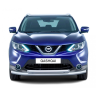 Защита переднего бампера двойная d63/51мм (НПС) Nissan Qashqai (2016-н.в.) купить недорого с доставкой в Апатиты