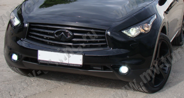 Накладки на фары (реснички) var №1 для Infiniti FX (2nd generation)(2008-2013) купить недорого с доставкой в Апатиты