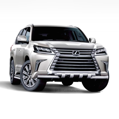Защита переднего бампера двойная с зубьями d63/63мм (НПС) LEXUS 450D (2015-н.в.) купить недорого с доставкой в Апатиты