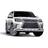 Защита переднего бампера двойная с пластинами d63/63мм (НПС) LEXUS 450D (2015-н.в.) купить недорого с доставкой в Апатиты